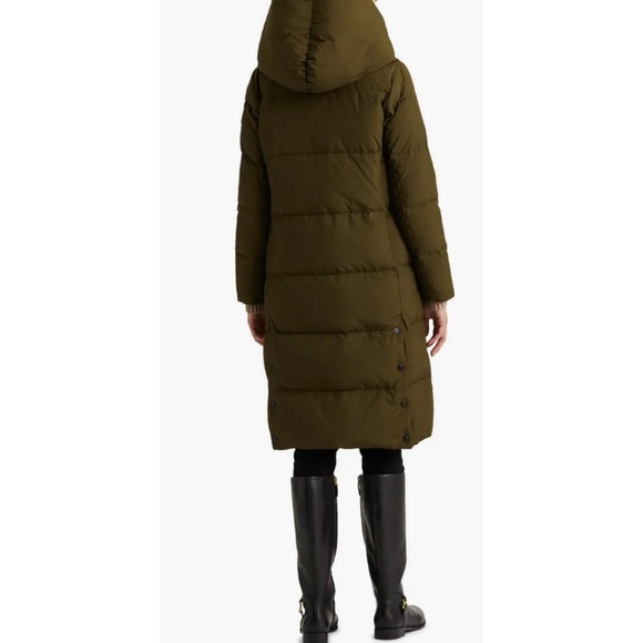 Ralph Lauren Down Puffer Long Coat w/ Hood (Size: M) - Picture 3 of 11